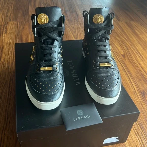 Versace mens high tops cheap